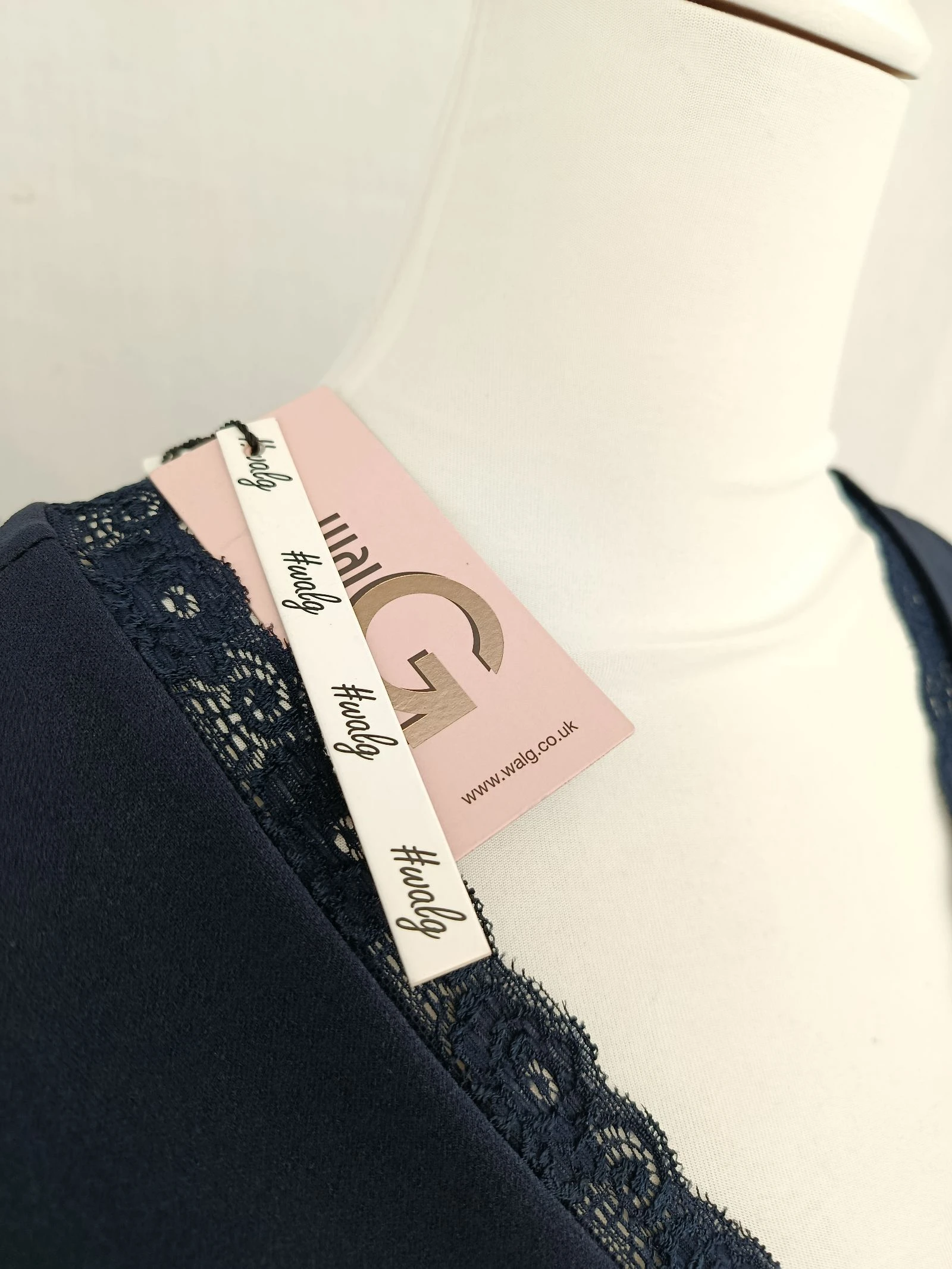 Combinado sin mangas azul marino detalles de telle WalG nuevo – photo 3